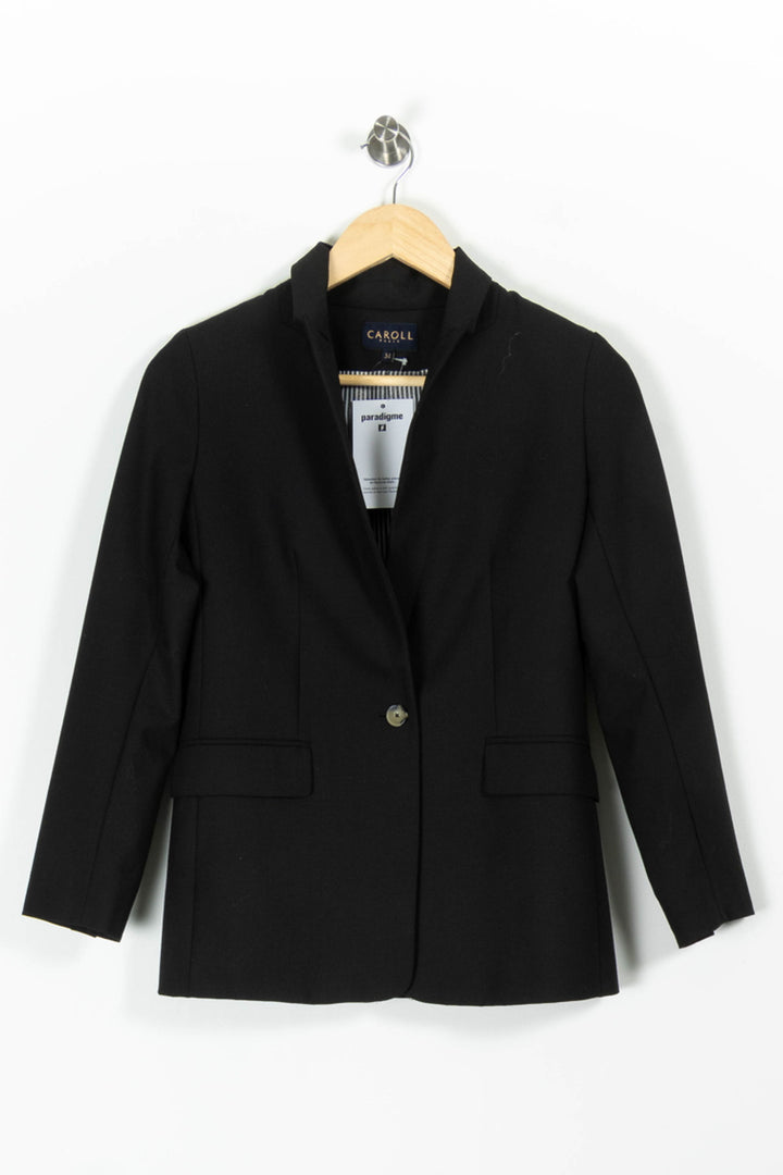 Blazer Noir - Taille XS/34 de la marque Caroll | PARAD96418 - Vendu par Paradigme - Image 2