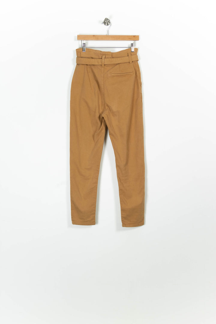 Pantalon Taille Haute Beige - Taille XS/34 de la marque Sézane | PARAD96429 - Vendu par Paradigme - Image 4