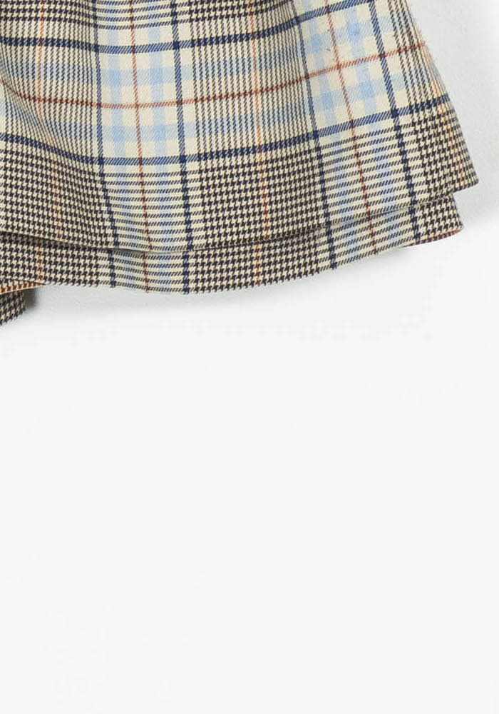 Short À Carreaux Beige et Bleu - Taille S/36 de la marque Maje | PARAD96430 - Vendu par Paradigme - Image 3