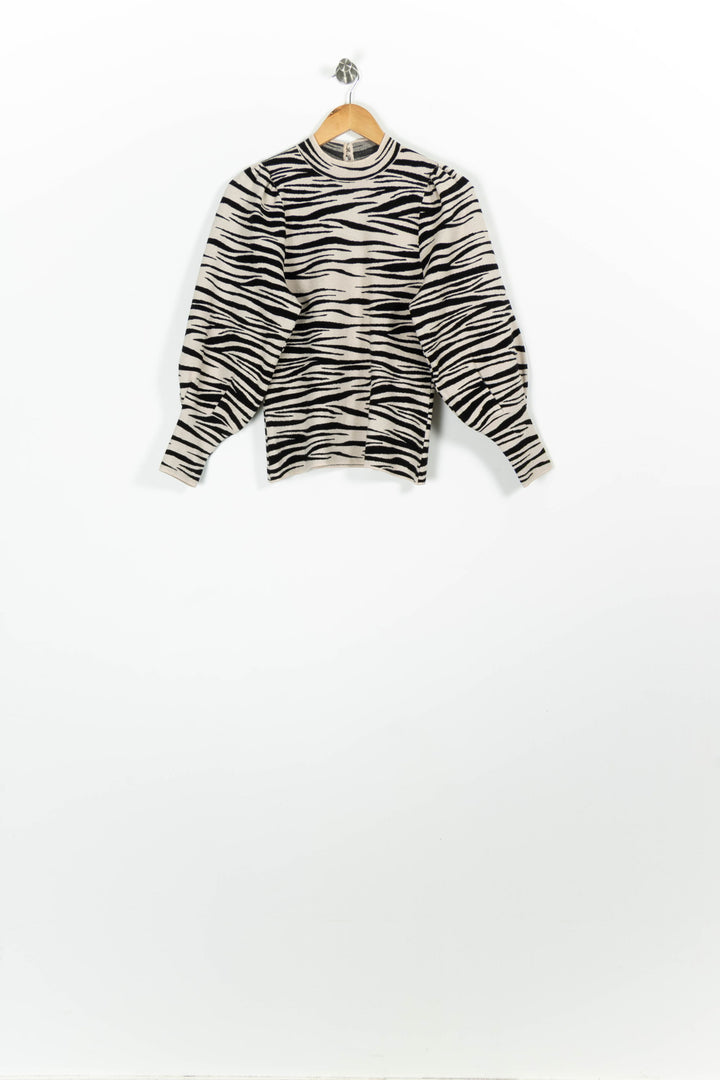 Pull Beige et Noir - Taille S/36 de la marque Sézane | PARAD96432 - Vendu par Paradigme - Image 2