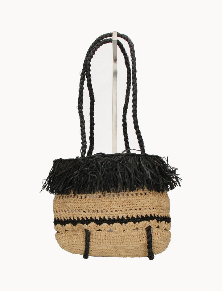 Sac Cabas Beige et Noir - Taille T.U. de la marque Petite Mendigote | PARAD96452 - Vendu par Paradigme - Image 1
