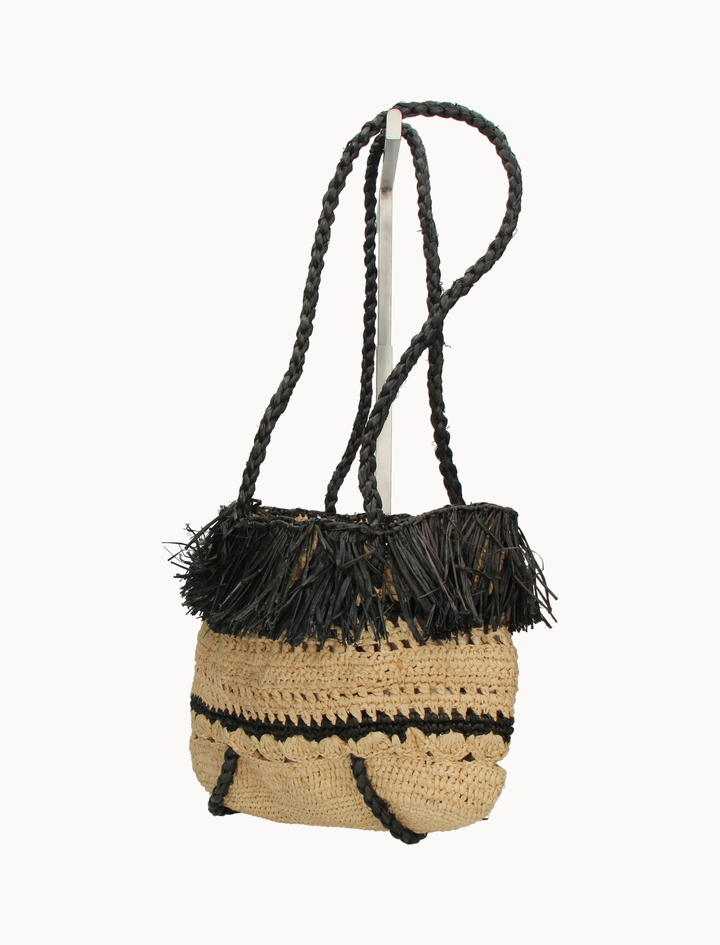 Sac Cabas Beige et Noir - Taille T.U. de la marque Petite Mendigote | PARAD96452 - Vendu par Paradigme - Image 2