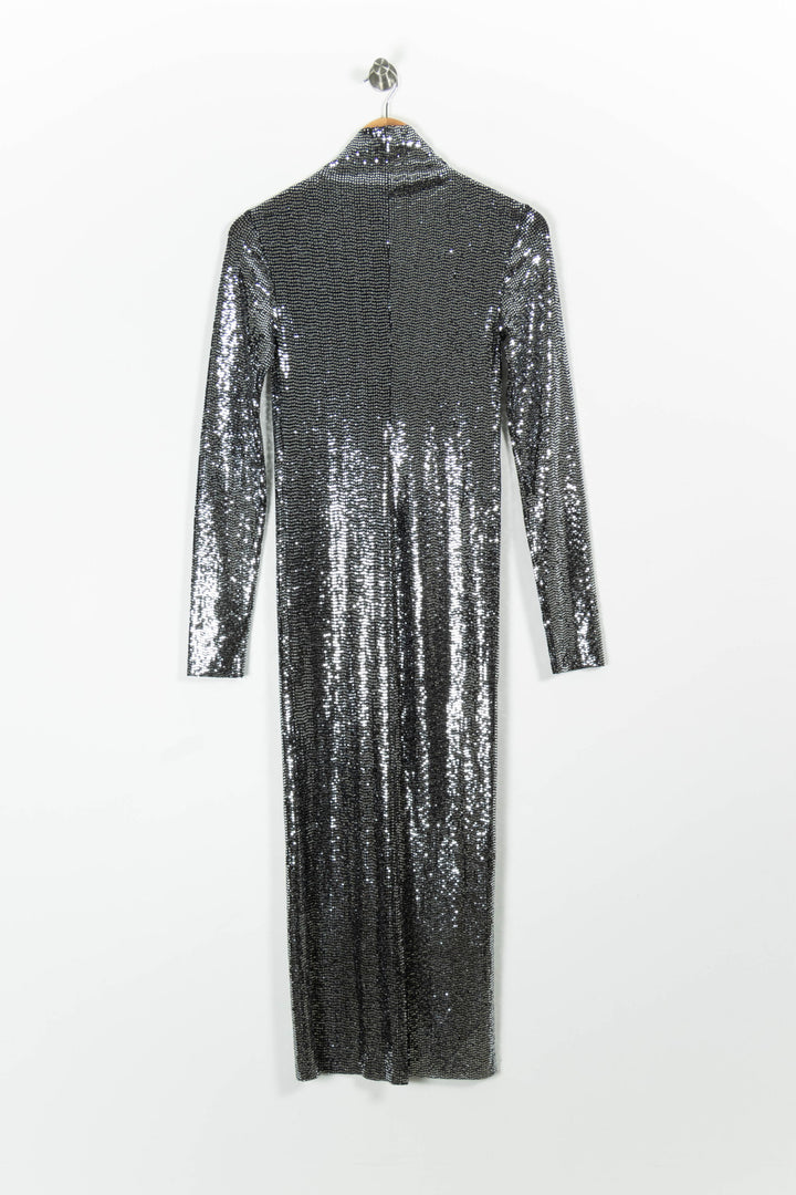 Robe Longue Grise - Taille XS/34 de la marque Maje | PARAD96455 - Vendu par Paradigme - Image 4
