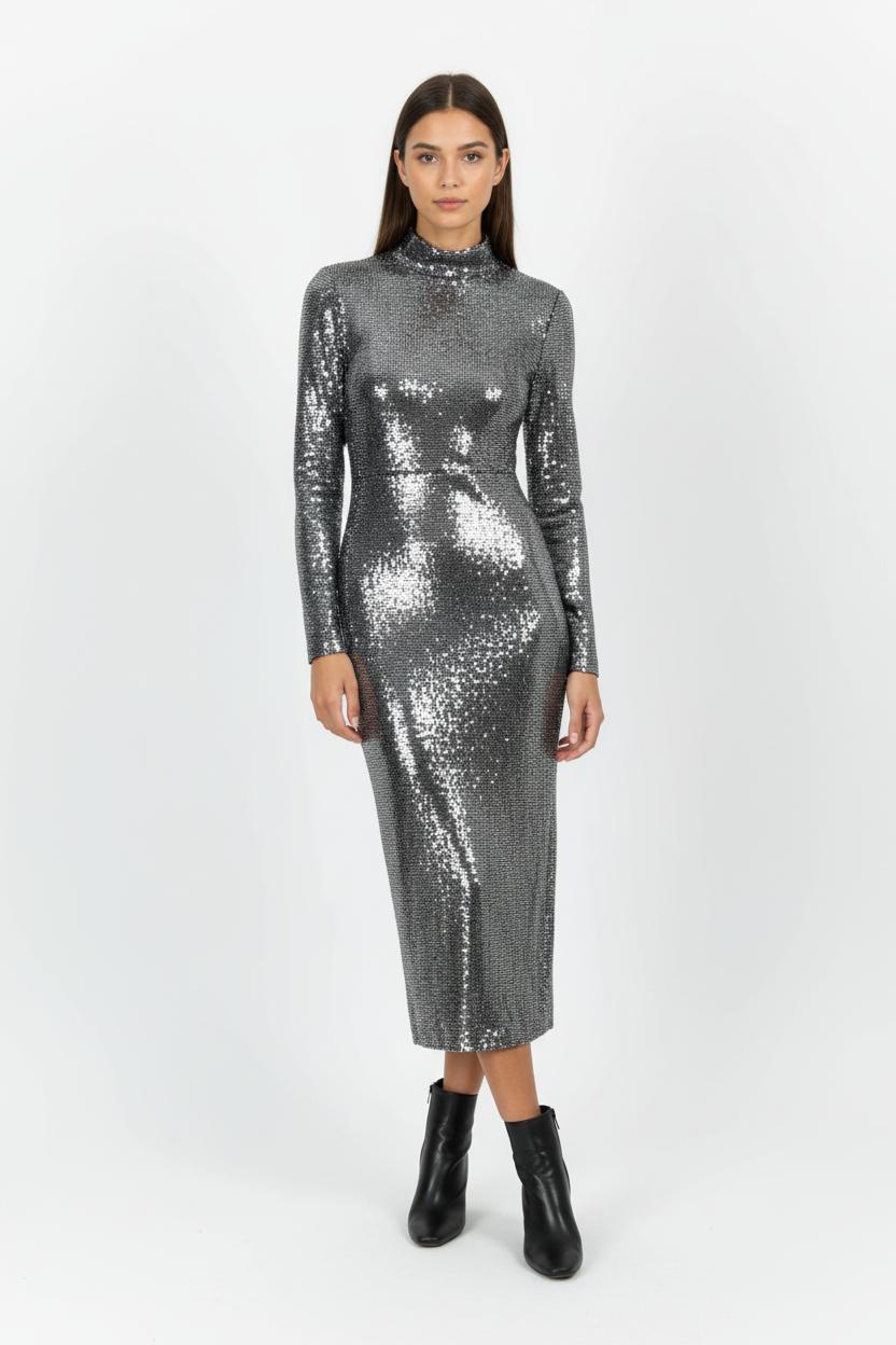 Robe Longue Grise - Taille XS/34 de la marque Maje | PARAD96455 - Vendu par Paradigme - Image 1
