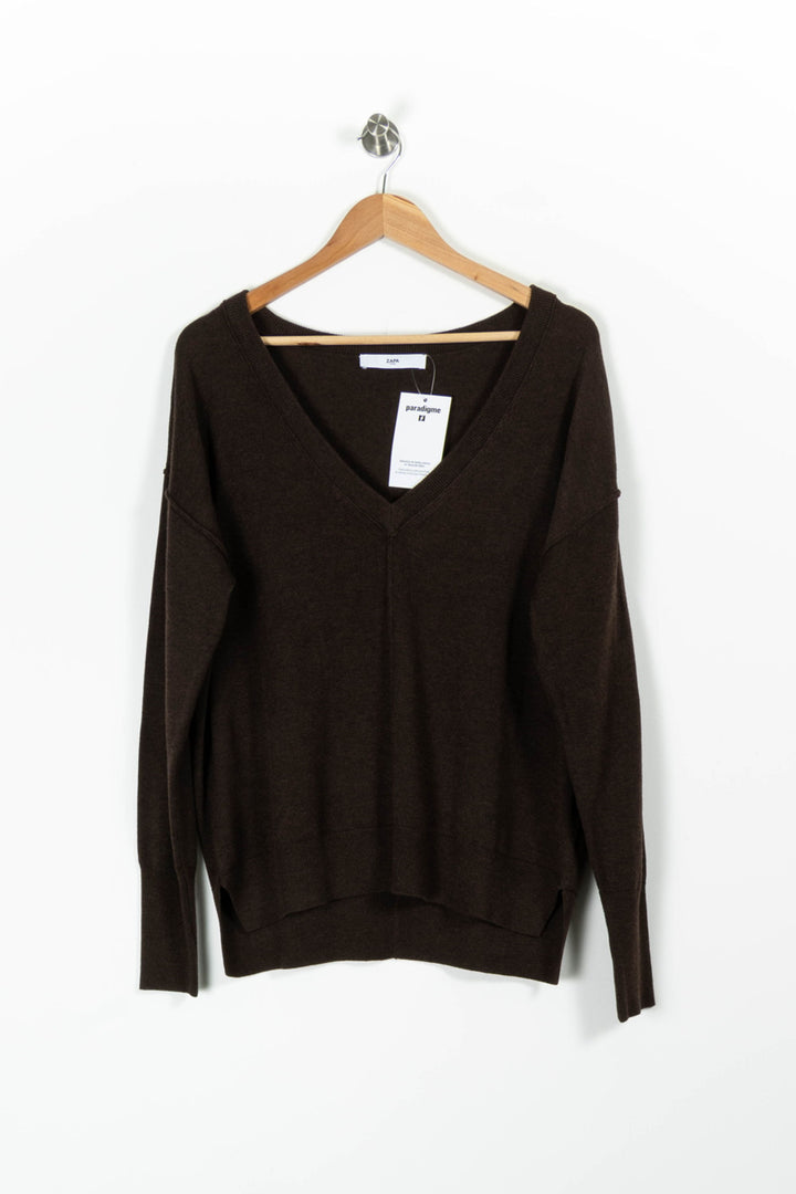 Pull Marron - Taille L/40 de la marque ZAPA | PARAD96458 - Vendu par Paradigme - Image 2