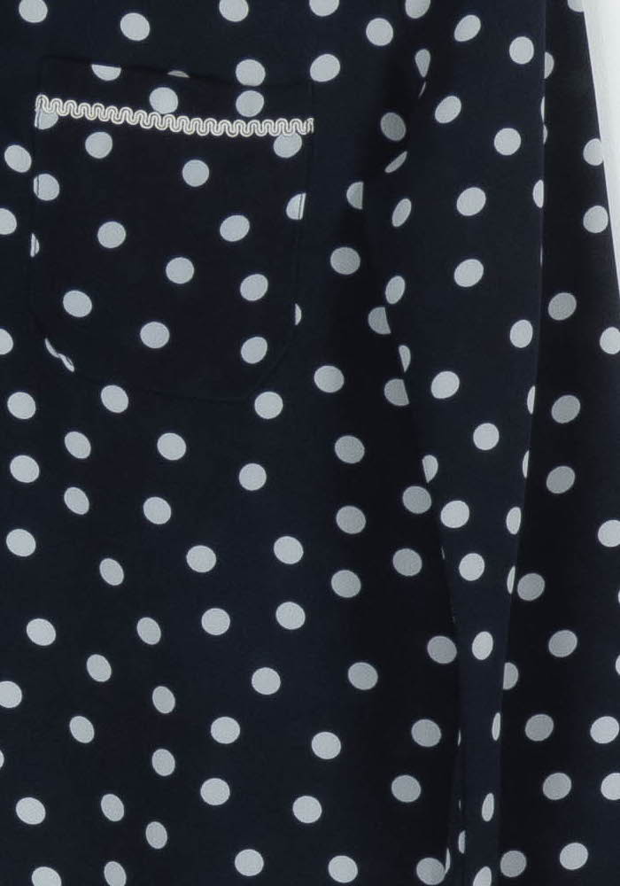 Chemise À Pois Bleu Marine et Blanche - Taille S/36 de la marque Grace & Mila | PARAD96474 - Vendu par Paradigme - Image 3