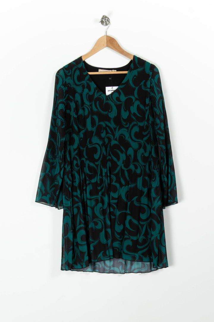 Robe Noire et Verte - Taille M/38 de la marque La Fée Maraboutée | PARAD96486 - Vendu par Paradigme - Image 2