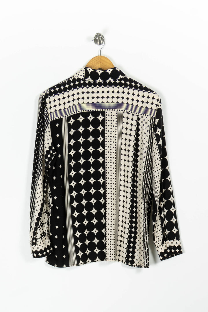 Chemisier Noir et Blanc - Taille M/38 de la marque La Fée Maraboutée | PARAD96491 - Vendu par Paradigme - Image 4