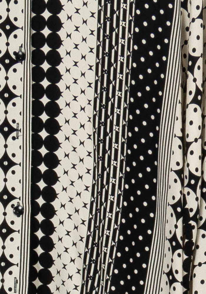 Chemisier Noir et Blanc - Taille M/38 de la marque La Fée Maraboutée | PARAD96491 - Vendu par Paradigme - Image 3