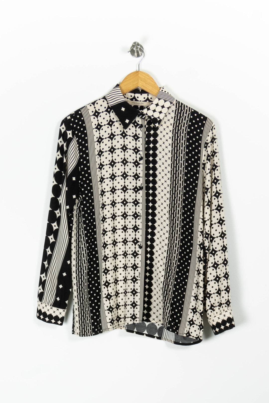 Chemisier Noir et Blanc - Taille M/38 de la marque La Fée Maraboutée | PARAD96491 - Vendu par Paradigme - Image 2