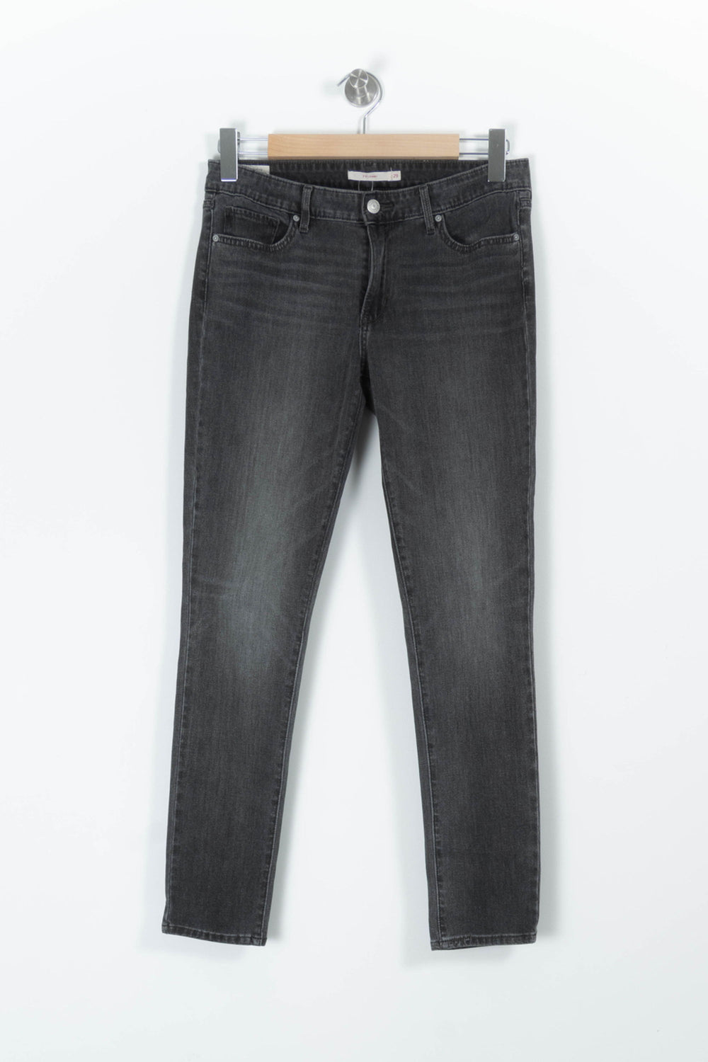 Jean Slim Gris - Taille M/38 de la marque Levi's | PARAD96518 - Vendu par Paradigme - Image 2