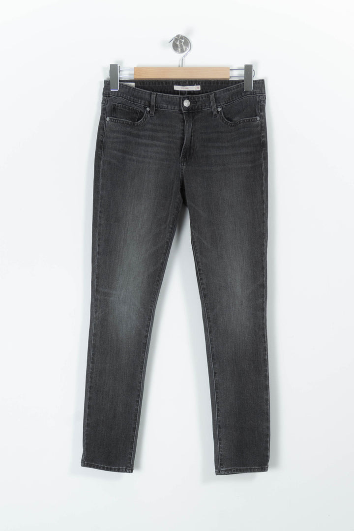Jean Slim Gris - Taille M/38 de la marque Levi's | PARAD96518 - Vendu par Paradigme - Image 2