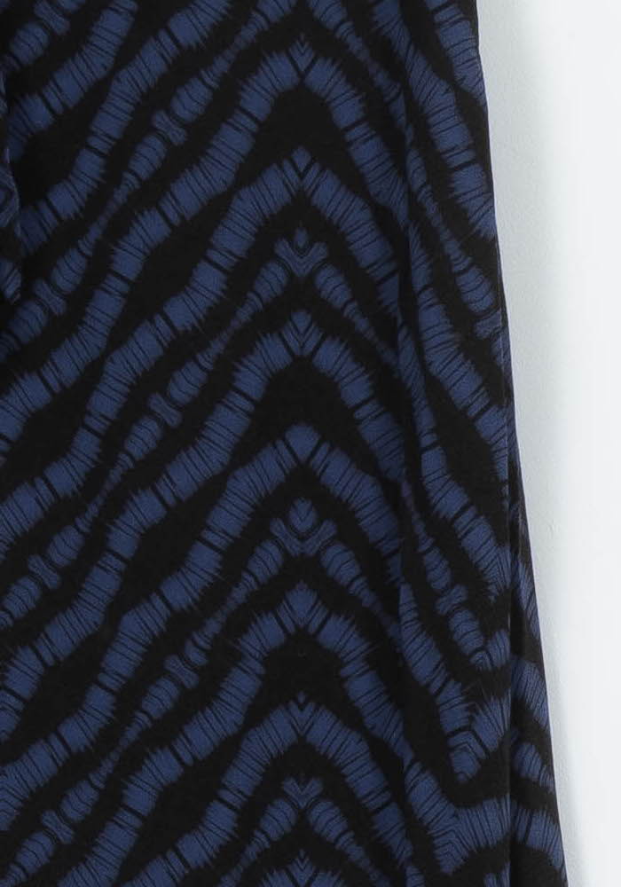 Jupe Midi Bleue et Noire - Taille L/40 de la marque La Fée Maraboutée | PARAD96519 - Vendu par Paradigme - Image 3