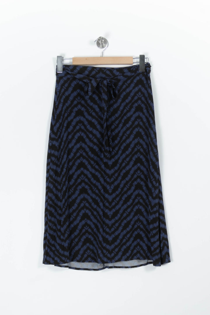 Jupe Midi Bleue et Noire - Taille L/40 de la marque La Fée Maraboutée | PARAD96519 - Vendu par Paradigme - Image 2