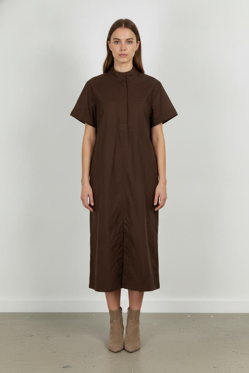 Robe Chemise Longue Marron - Taille S/36 de la marque Soeur | PARAD96524 - Vendu par Paradigme - Image 1