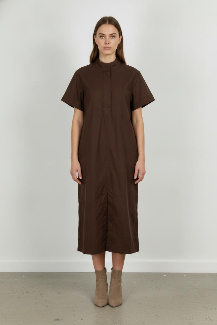 Robe Chemise Longue Marron - Taille S/36 de la marque Soeur | PARAD96524 - Vendu par Paradigme - Image 1