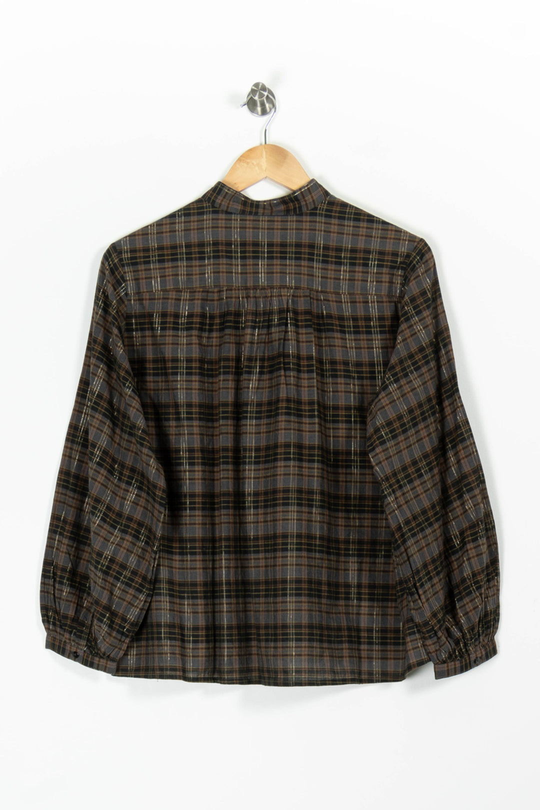 Chemise À Carreaux Marron et Noir - Taille S/36 de la marque Des petits hauts | PARAD96529 - Vendu par Paradigme - Image 4