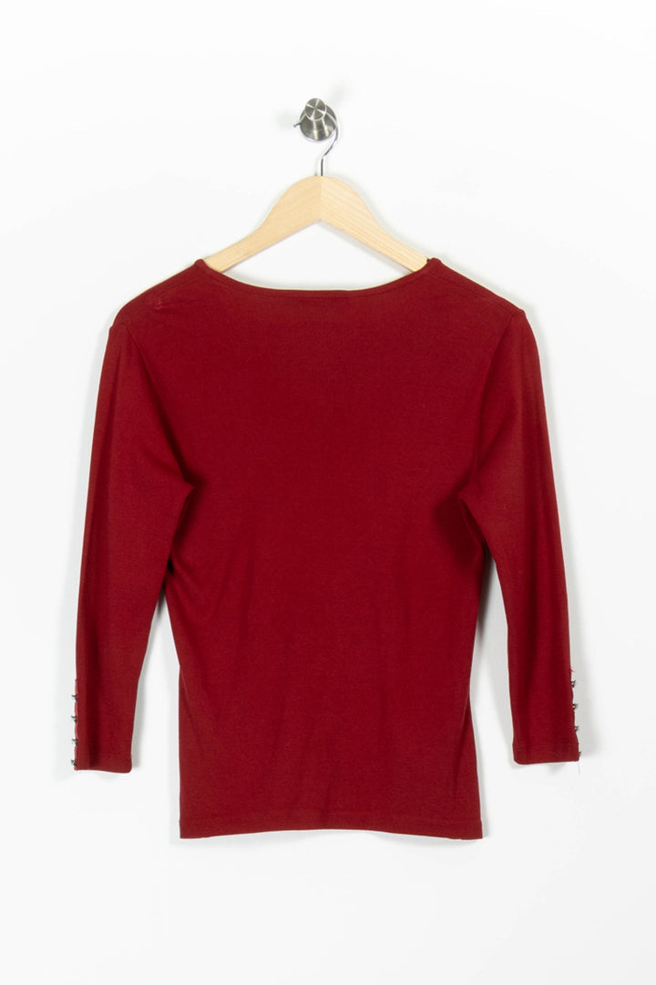 Tunique Bordeaux - Taille XL/42 de la marque Caroll | PARAD96532 - Vendu par Paradigme - Image 4