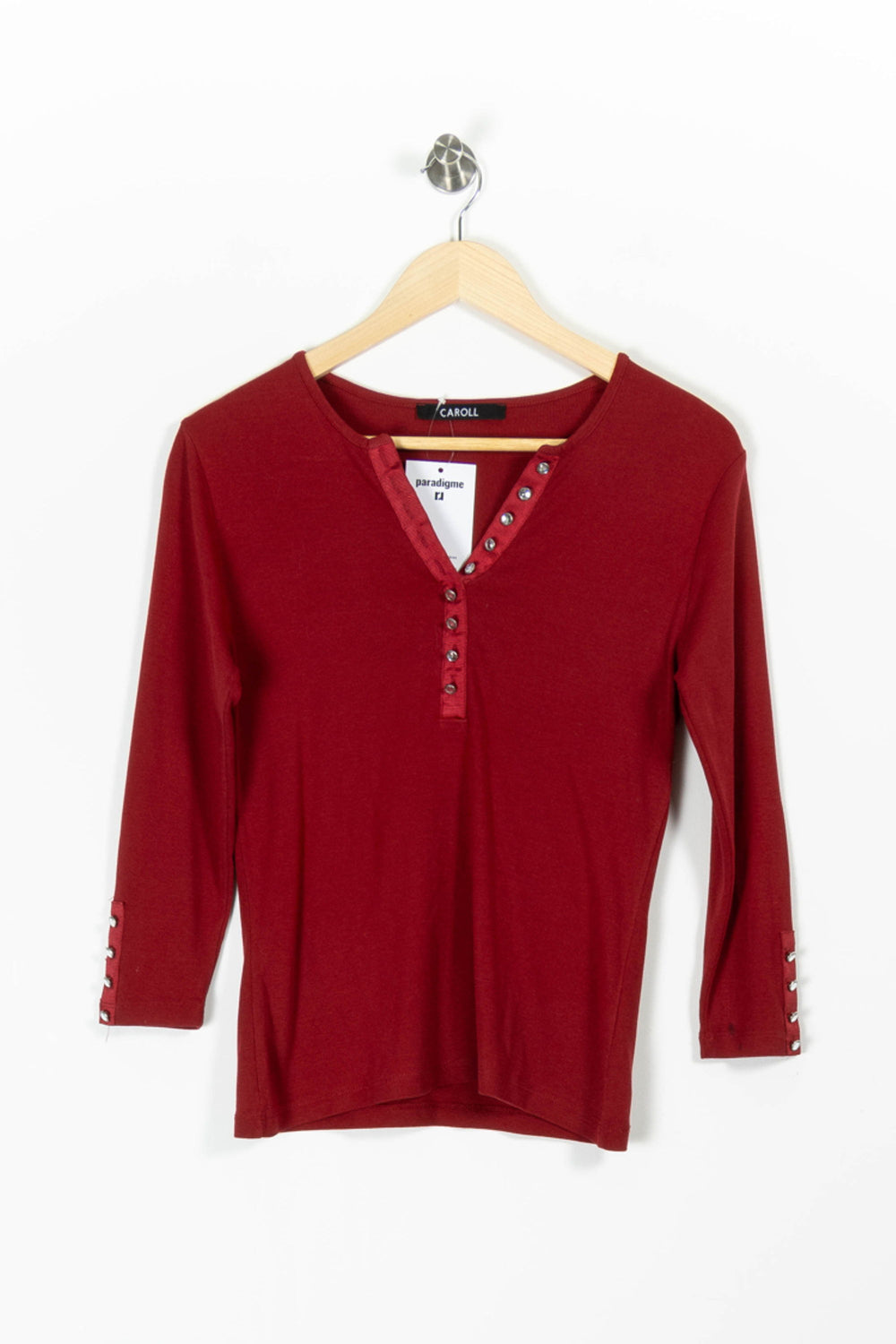 Tunique Bordeaux - Taille XL/42 de la marque Caroll | PARAD96532 - Vendu par Paradigme - Image 2