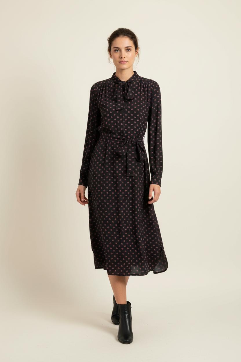 Robe Longue Noire et Violette - Taille S/36 de la marque Vanessa Bruno | PARAD96542 - Vendu par Paradigme - Image 1