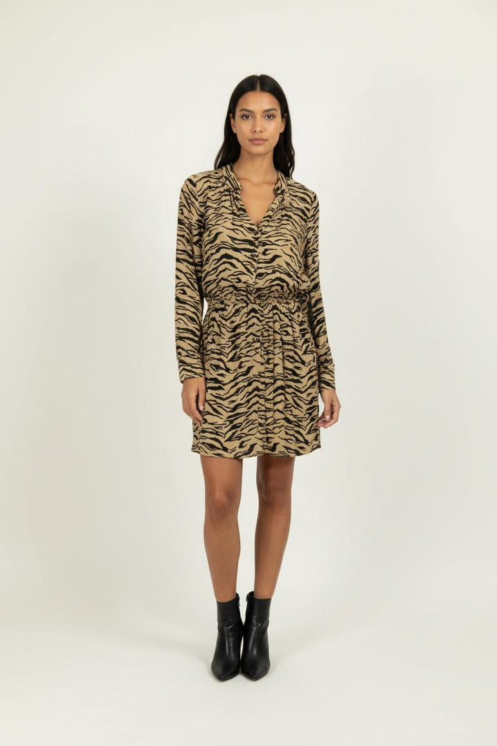 Robe Courte Beige et Noire - Taille XS/34 de la marque Zadig&Voltaire | PARAD96544 - Vendu par Paradigme - Image 1