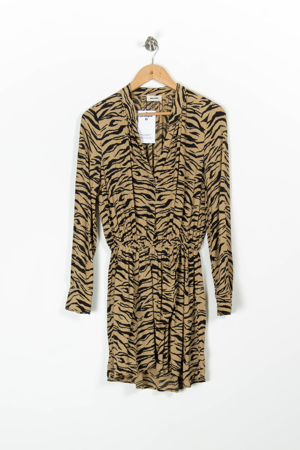 Robe Courte Beige et Noire - Taille XS/34 de la marque Zadig&Voltaire | PARAD96544 - Vendu par Paradigme - Image 2
