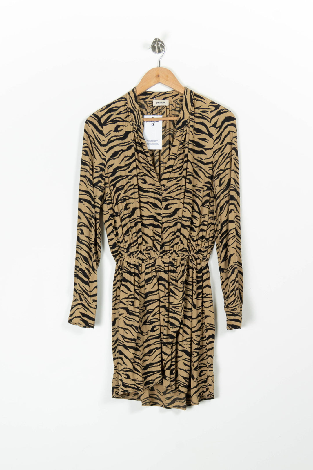 Robe Courte Beige et Noire - Taille XS/34 de la marque Zadig&Voltaire | PARAD96544 - Vendu par Paradigme - Image 2