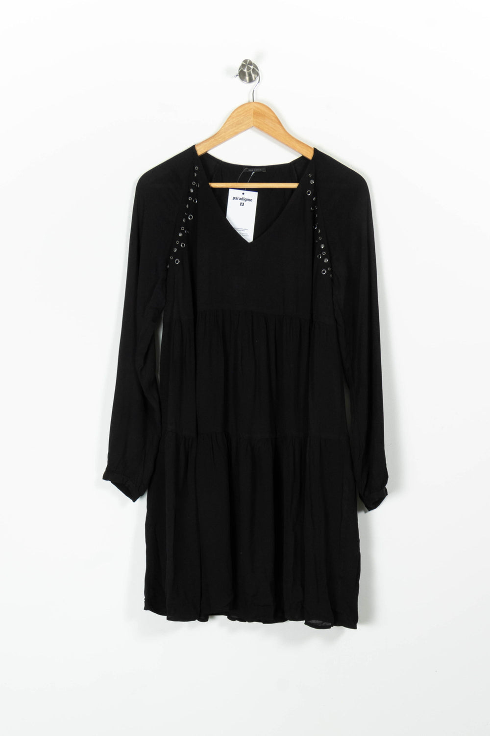 Robe Midi Noire - Taille S/36 de la marque IKKS | PARAD96547 - Vendu par Paradigme - Image 2