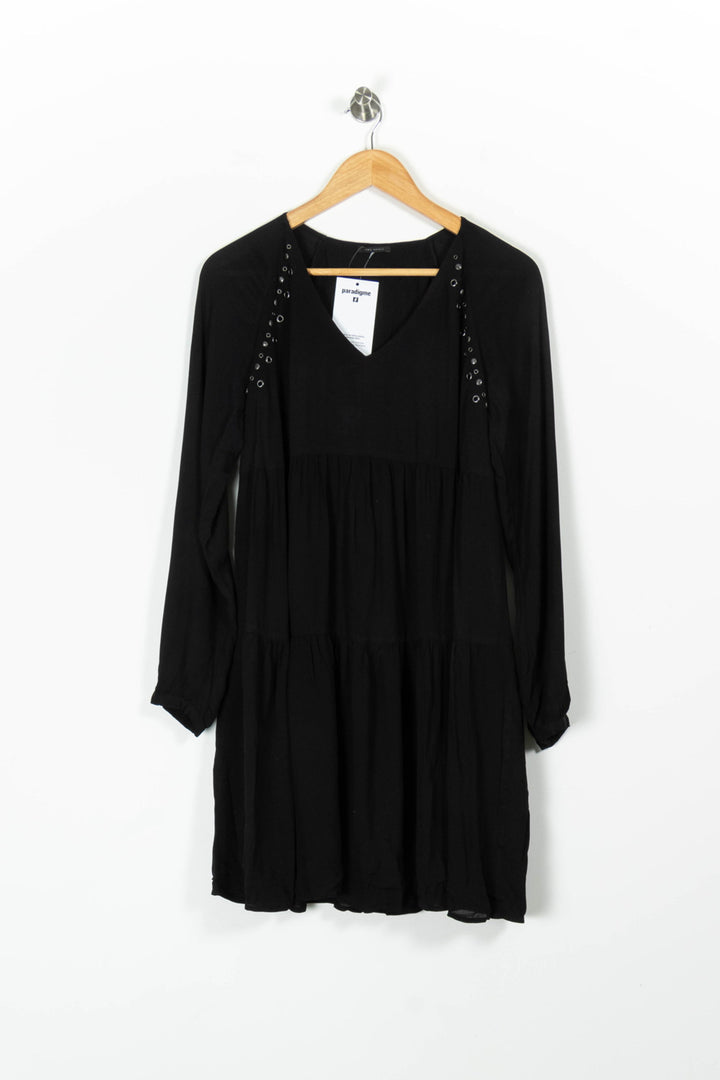Robe Midi Noire - Taille S/36 de la marque IKKS | PARAD96547 - Vendu par Paradigme - Image 2