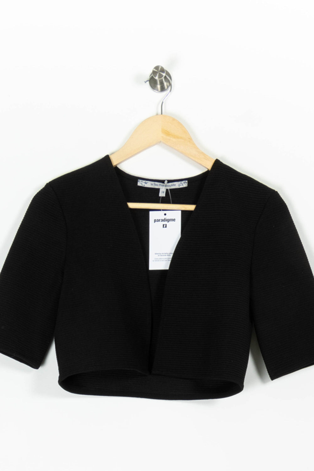 Boléro Noir - Taille M/38 de la marque La Fée Maraboutée | PARAD96559 - Vendu par Paradigme - Image 2