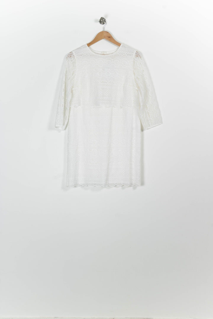 Robe Courte Blanche - Taille L/40 de la marque Sézane | PARAD96566 - Vendu par Paradigme - Image 2