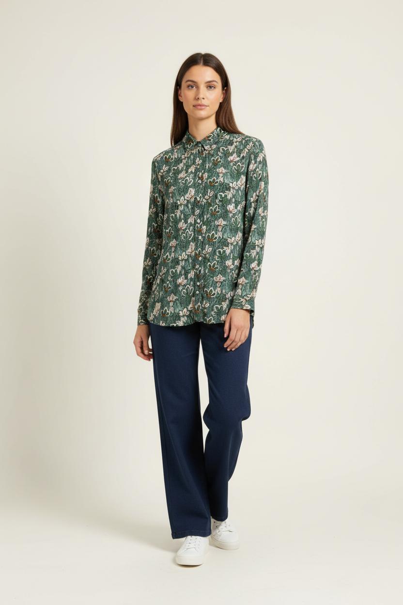 Chemise Verte et Blanche - Taille XL/42 de la marque Caroll | PARAD96569 - Vendu par Paradigme - Image 1