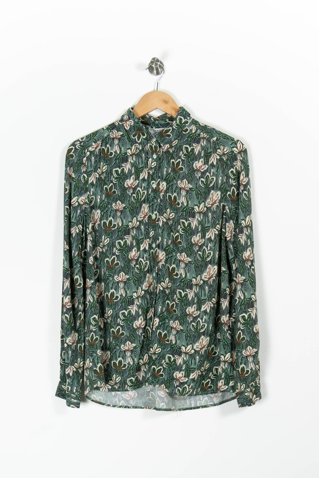 Chemise Verte et Blanche - Taille XL/42 de la marque Caroll | PARAD96569 - Vendu par Paradigme - Image 2