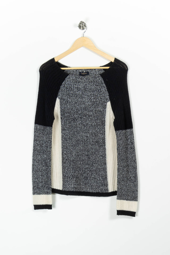 Pull Bleu et Écru - Taille M/38 de la marque Caroll | PARAD96570 - Vendu par Paradigme - Image 2