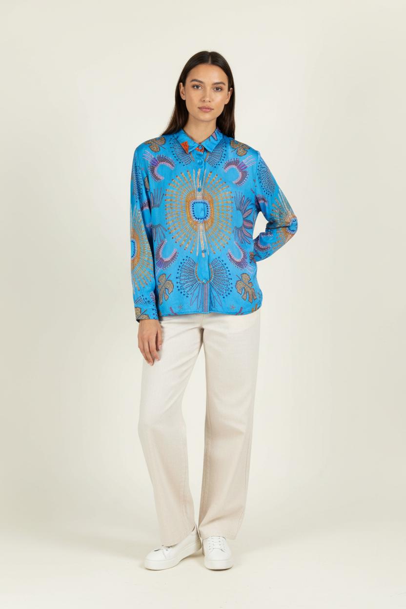 Chemise Bleue et Orange - Taille S/36 de la marque Wild | PARAD96575 - Vendu par Paradigme - Image 1