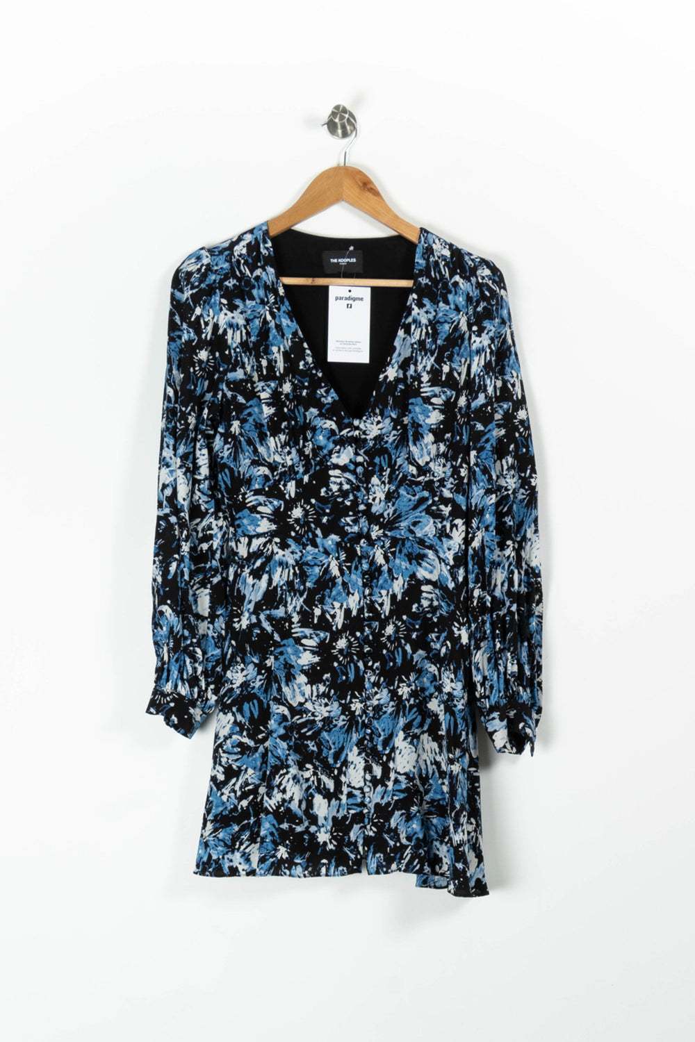 Robe Courte Noire et Bleue - Taille L/40 de la marque The Kooples | PARAD96585 - Vendu par Paradigme - Image 2