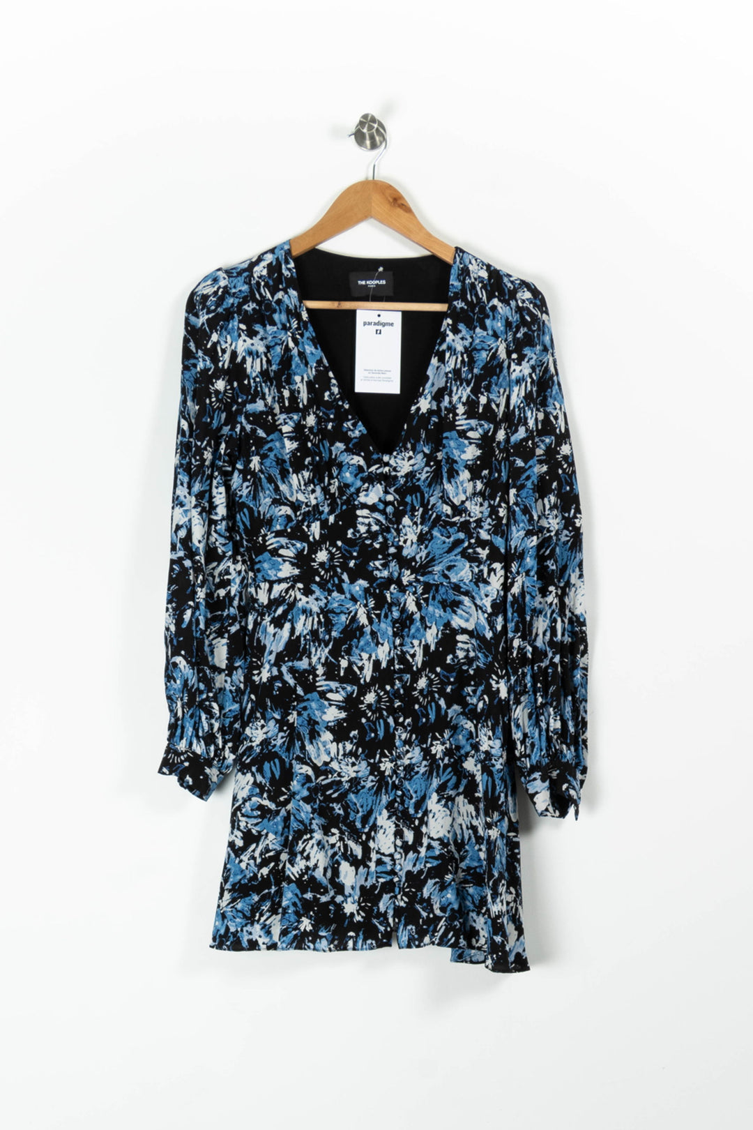 Robe Courte Noire et Bleue - Taille L/40 de la marque The Kooples | PARAD96585 - Vendu par Paradigme - Image 2