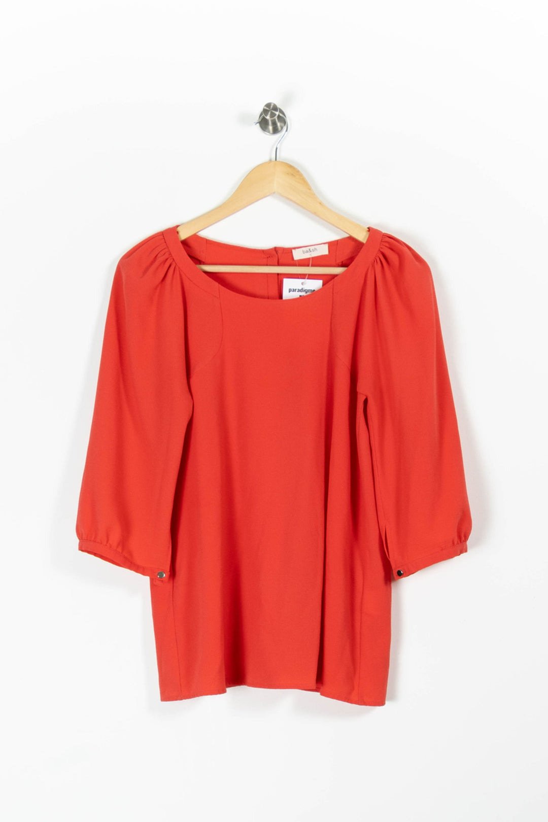 Blouse Rouge - Taille S/36 de la marque ba&sh | PARAD96594 - Vendu par Paradigme - Image 2