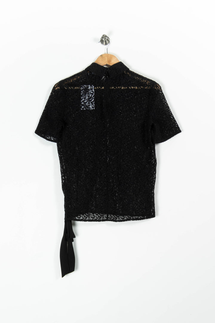 Chemise Noire - Taille S/36 de la marque The Kooples | PARAD96599 - Vendu par Paradigme - Image 4