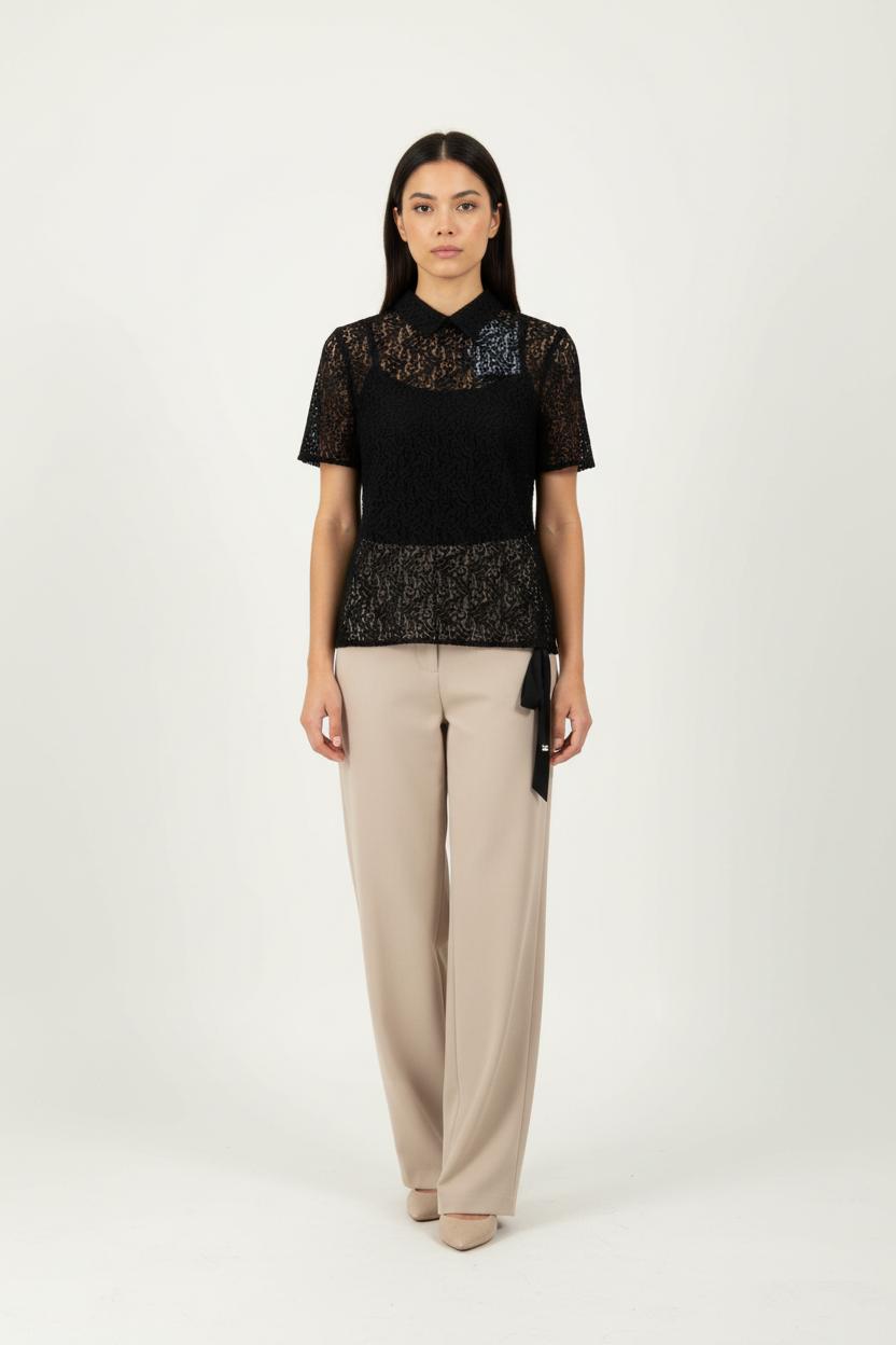 Chemise Noire - Taille S/36 de la marque The Kooples | PARAD96599 - Vendu par Paradigme - Image 1