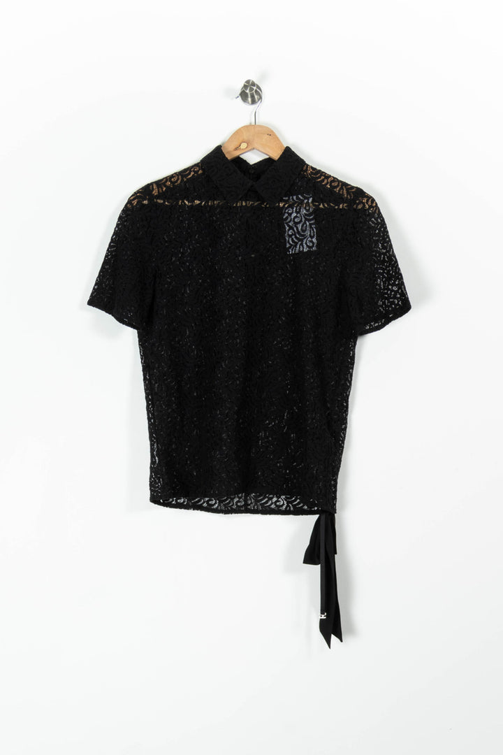 Chemise Noire - Taille S/36 de la marque The Kooples | PARAD96599 - Vendu par Paradigme - Image 2