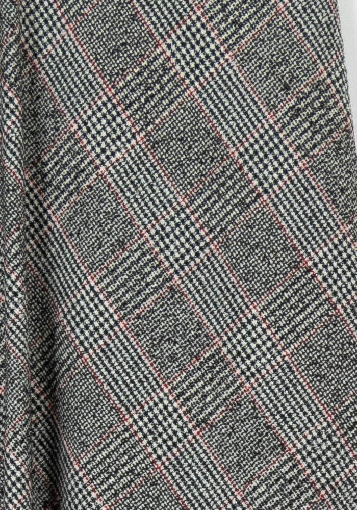 Jupe Portefeuille Grise à Carreaux - Taille L/40 de la marque Caroll | PARAD96603 - Vendu par Paradigme - Image 3
