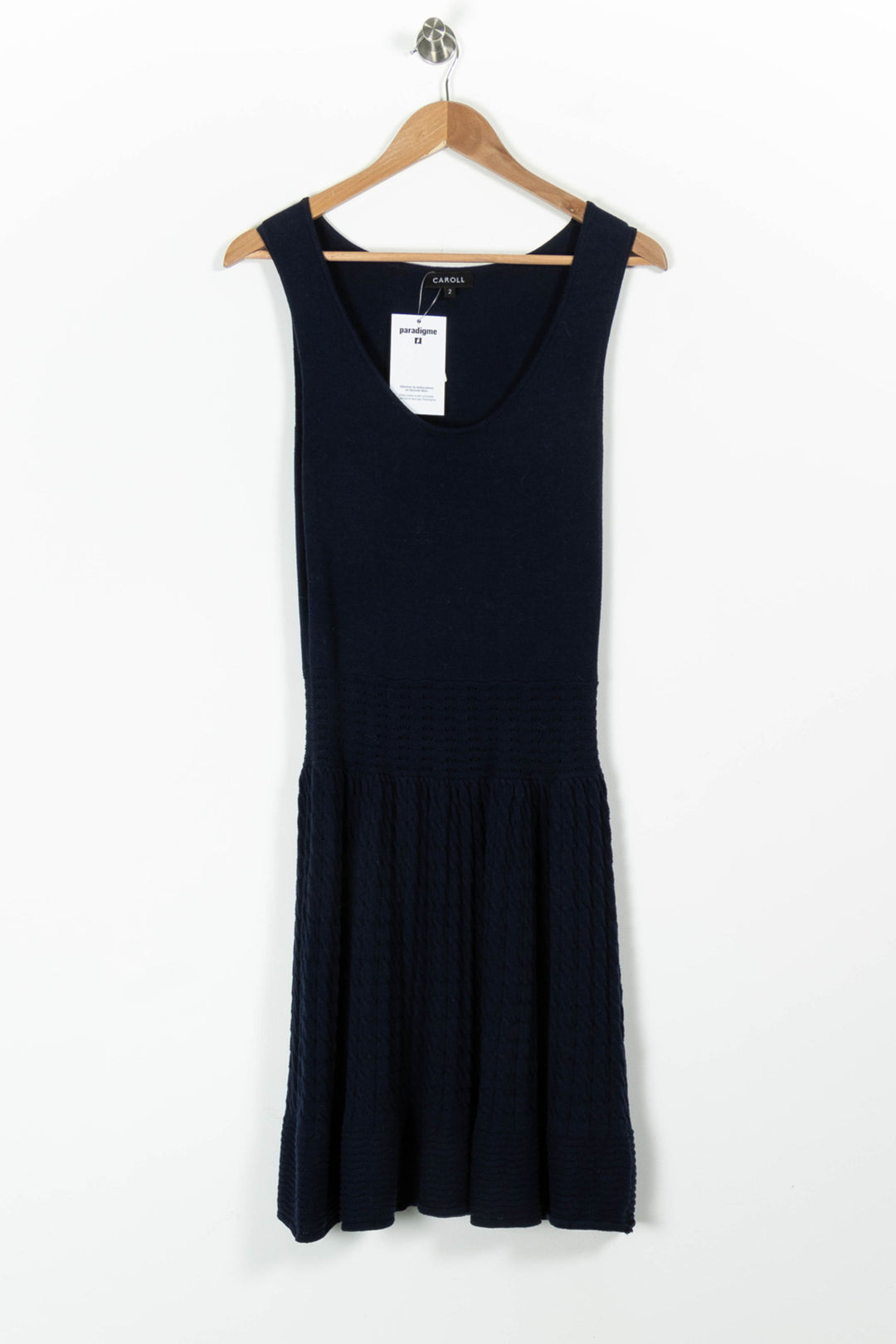 Robe Sans Manches Bleue - Taille M/38 de la marque Caroll | PARAD96605 - Vendu par Paradigme - Image 2