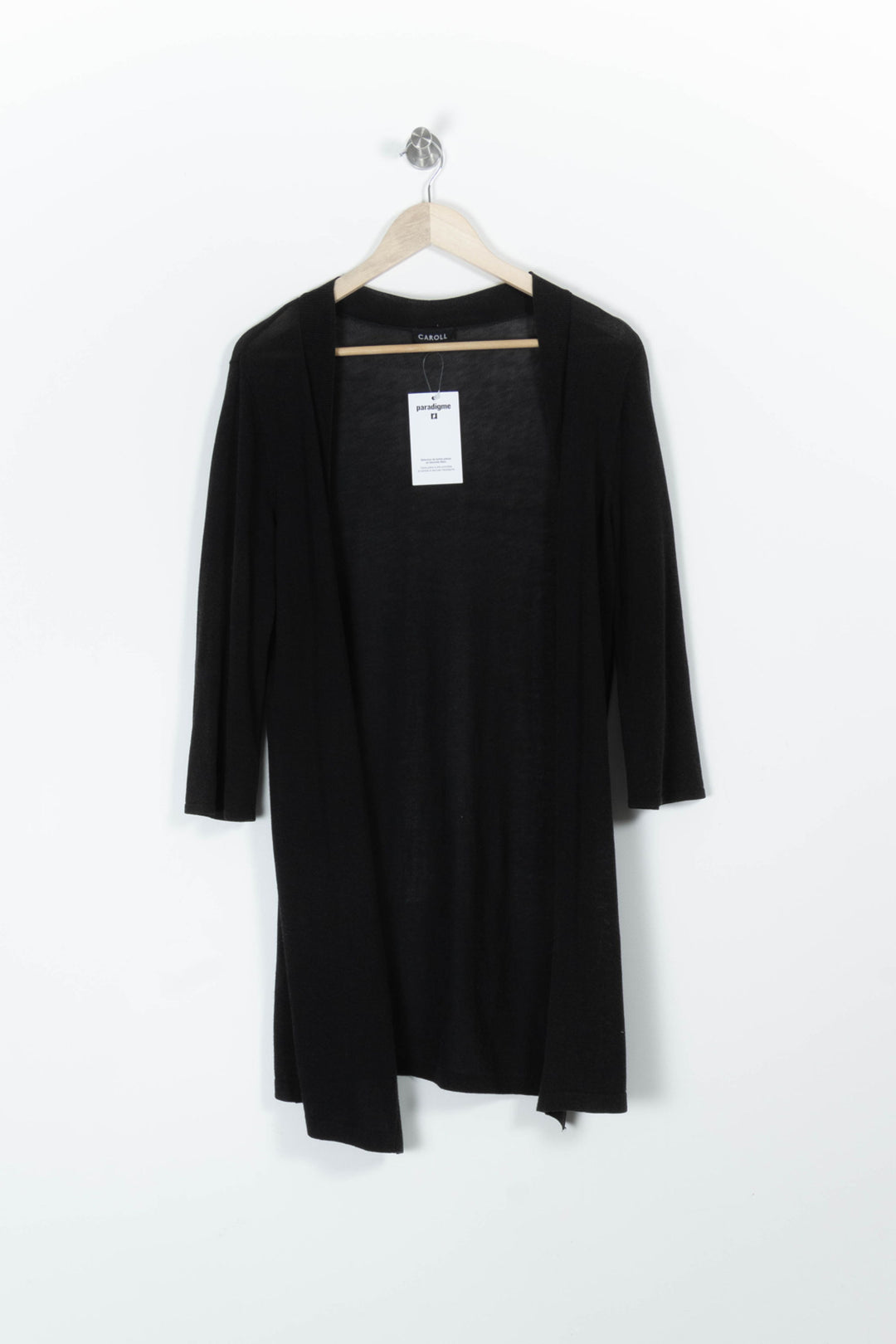Cardigan Noir - Taille L/40 de la marque Caroll | PARAD96608 - Vendu par Paradigme - Image 2