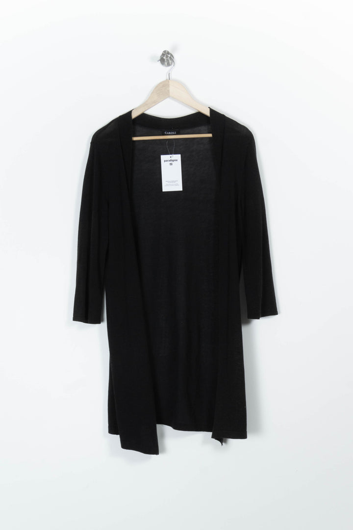 Cardigan Noir - Taille L/40 de la marque Caroll | PARAD96608 - Vendu par Paradigme - Image 2