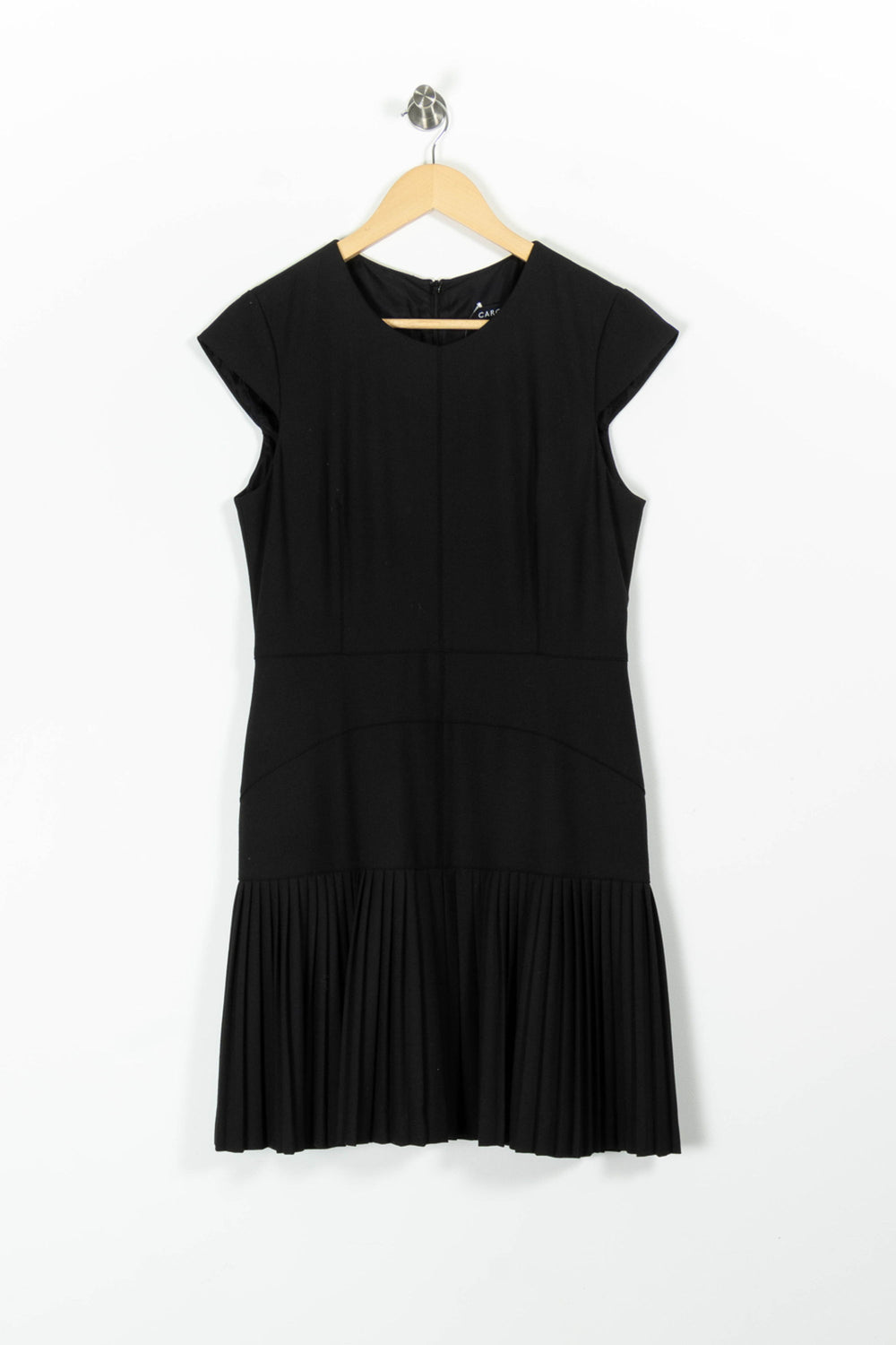 Robe Plissée Noire - Taille L/40 de la marque Caroll | PARAD96610 - Vendu par Paradigme - Image 2