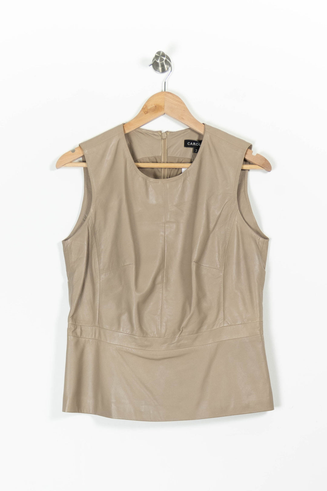 Robe Sans Manches Beige - Taille M/38 de la marque Caroll | PARAD96613 - Vendu par Paradigme - Image 2