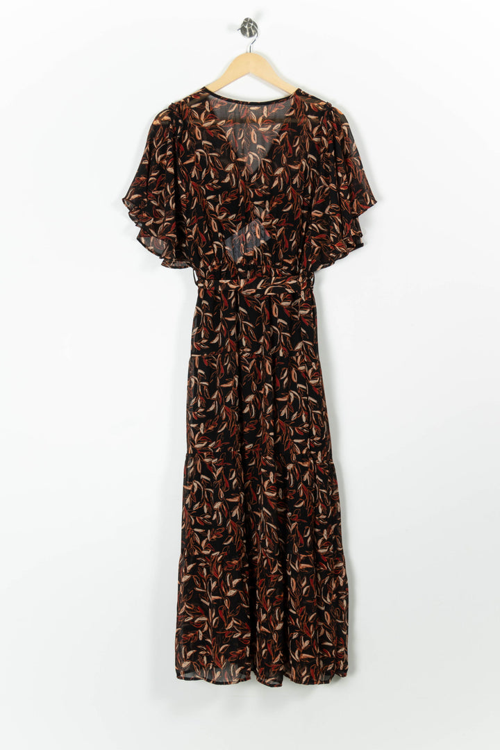 Robe Longue Marron et Noire - Taille M/38 de la marque Grace & Mila | PARAD96617 - Vendu par Paradigme - Image 4