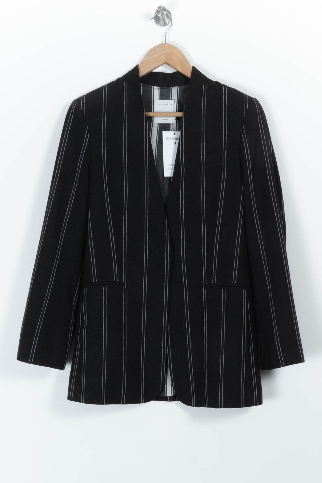 Blazer Noir et Blanc - Taille S/36 de la marque Sandro | PARAD96621 - Vendu par Paradigme - Image 2