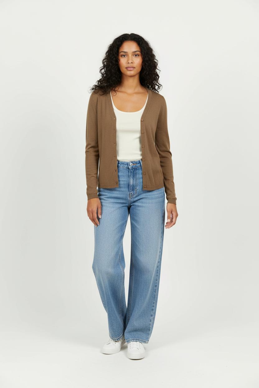 Cardigan Beige - Taille S/36 de la marque American Vintage | PARAD96623 - Vendu par Paradigme - Image 1